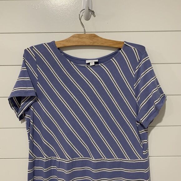 J. Jill | Maxi Dress Long Short Sleeve Striped Stretch- Size Large Tall - Picture 2 of 7